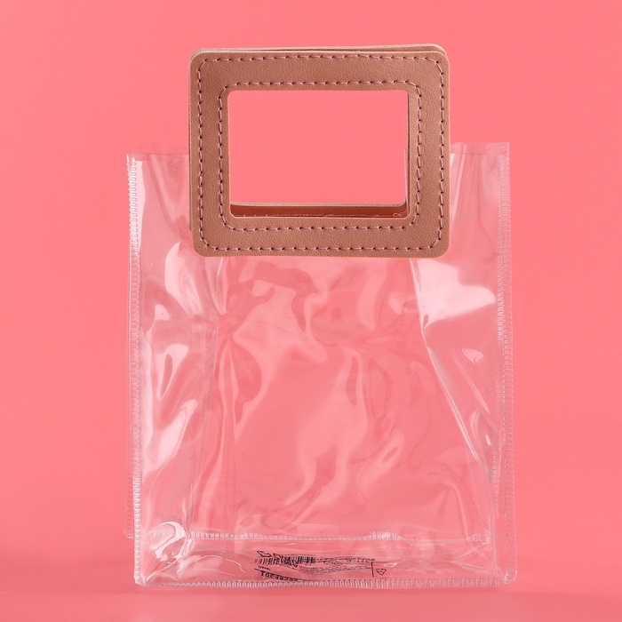 Пакет подарочный из ПВХ, розовый, 17 х 15 х 8 см Пакет подарочный из ПВХ, розовый, 17 х 15 х 8 см