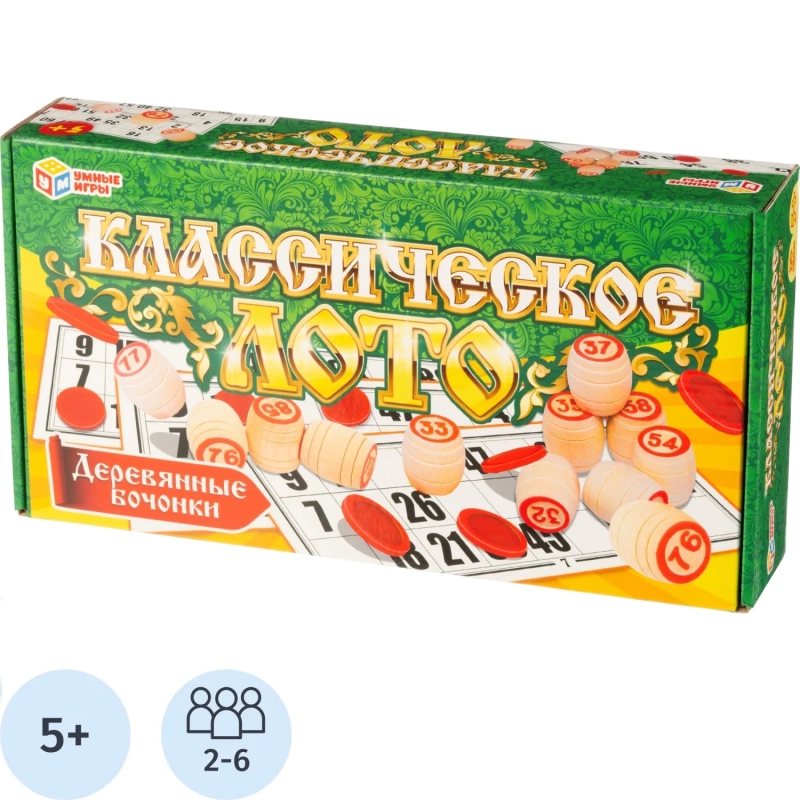 Настольная игра Лото классическое деревянное, Умные игры , 4660254469334