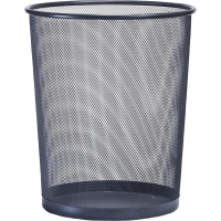 Корзина для мусора круглая Luscan метал cетка 10л черная