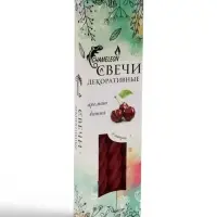 Набор: свечи ароматизированные витые 1.9&times;24 см, 4 шт., 40 г, 8 ч, вишня