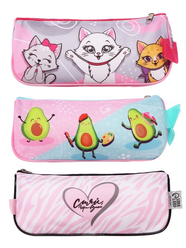 Пенал мягкий 1 отд. Объем 100*200*45 с ручкой  МИКС Пенал мягкий 1 отд. Объем 100*200*45 с ручкой  МИКС