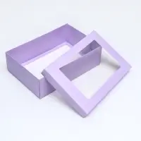Коробка подарочная складная, упаковка, &laquo;Лавандовая&raquo;, с окном 30&times;20&times;9 см