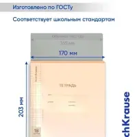 Тетрадь 18 листов, ErichKrause Классика &laquo;CoverPro matt, Dream&raquo;, в клетку, матовая пластиковая обложка, блок офсет, 100% белизна, МИКС