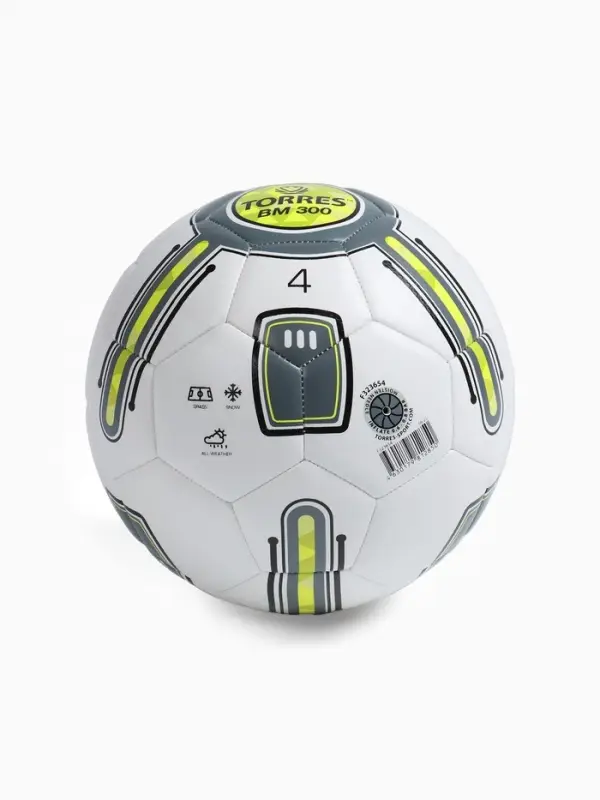 Футбольный мяч TORRES BM 300, F323654, машинная сшивка, 32 панели, р. 4, TPU
