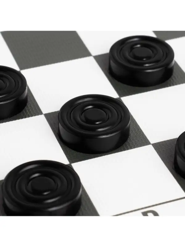 Шашки, поле винил, 30&times;30 см, d=3 см, h=0.9 см