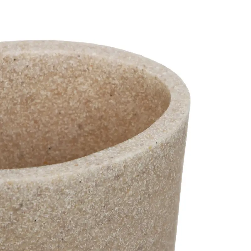 Стакан для ванной комнаты тм VETTA Дюна, смола (полирезин), бежевый, 10x7x11,5см