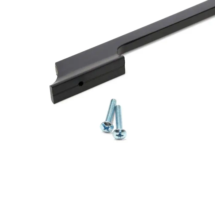 Ручка-скоба CAPPIO, алюминий, м/о 256 мм, цвет черный с серой вставкой