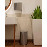 Ведро мусорное (урна) с качающ.крышкой нерж.сталь Luscan Professional 18л