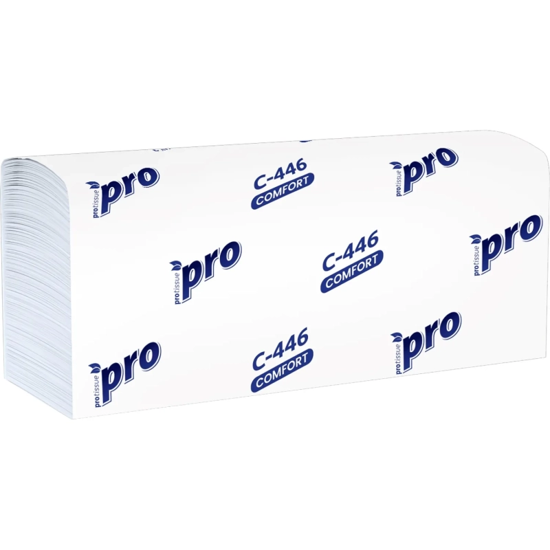 Полотенца бумажные Protissue Z-слож 1сл 200л/пач 28пач/кор_С446