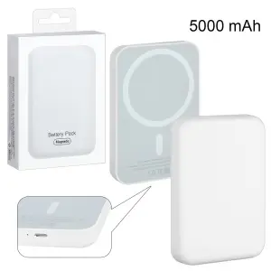 Беспроводное зарядное устройство Magsafe магнитное 5W 5000mA белый (No Logo)