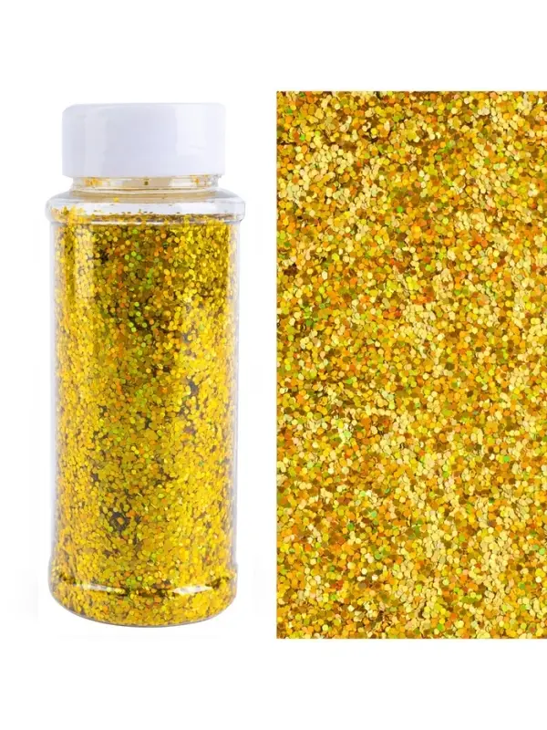 Конфетти «Шестиугольники» золото, голография, 0.1 см, 90 г