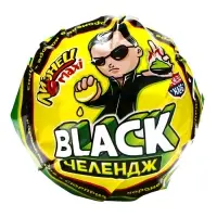Карамель на палочке в наборе с подарком "Лизунец MAXI Black Челендж" 112гр*24шт.