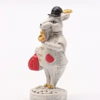 Фигурка декоративная &laquo;Баран с трубкой&raquo;, 9&times;4 см, серая