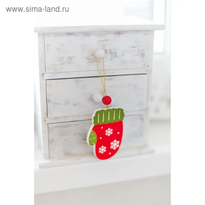 Елочная игрушка «Варежка», МИКС Елочная игрушка «Варежка», МИКС