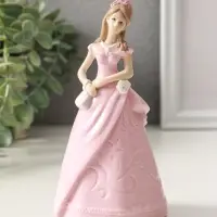 Фигурка керамика &laquo;Леди в розовом платье с сумочкой&raquo;, 6.6&times;7.5&times;14.8 см