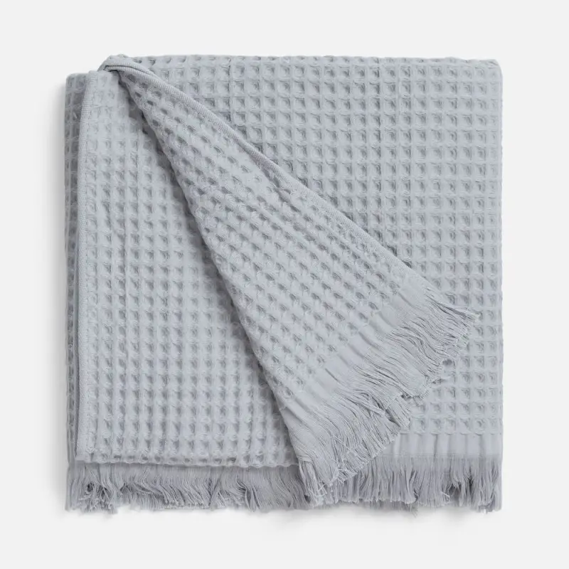 Плед вафельный Elenglect, светло-серый