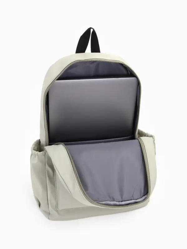 Рюкзак школьный на молнии, с карманами, с принтом, размер 30&times;12&times;43 см, зелёный