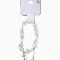 Браслет с подвесками &laquo;Сахарный. Перо и бант&raquo;, d=6 см, шар №10/8, серый в серебре