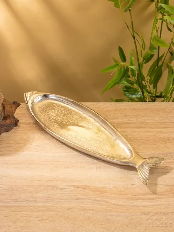 Блюдо сервирочное Блюдо сервирочное "Рыбка" алюминий 41,5х12х2 см