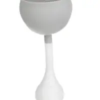 Прорезыватель силиконовый для зубов с погремушкой 3 в 1 M&B «Зайка», серый