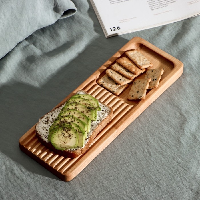 Доска разделочная для подачи и сервировки с менажницей Adelica, 28×10×1,8 см, берёза Доска разделочная для подачи и сервировки с менажницей Adelica, 28×10×1,8 см, берёза