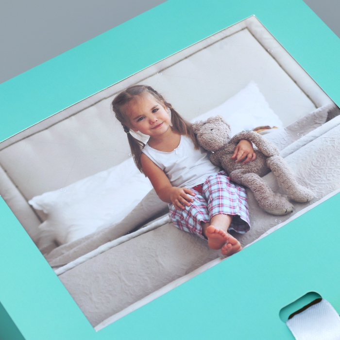 Коробка-фоторамка подарочная складная, упаковка, «Тиффани», 20 х 18 х 5 см Коробка-фоторамка подарочная складная, упаковка, «Тиффани», 20 х 18 х 5 см