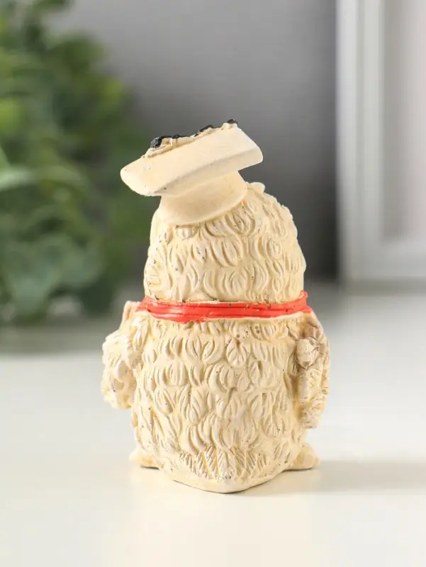 Фигурка гипс &laquo;Сова с дипломом&raquo;, слоновая кость, 8&times;5 см