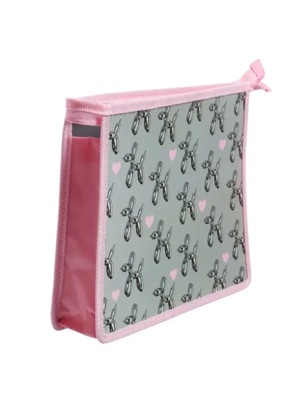 Папка для тетрадей А5 Bubble heart, молния сверху, пластик, 230&times;190&times;50