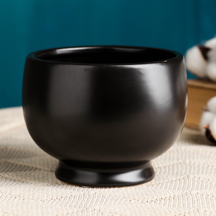 Кашпо  Кашпо "Дыхание" черное, 12х12х10см