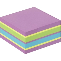 Стикеры Kores CUBO 75х75мм,смешан.неон.цв. (фиол,желт,син,зелен) 450л 48464