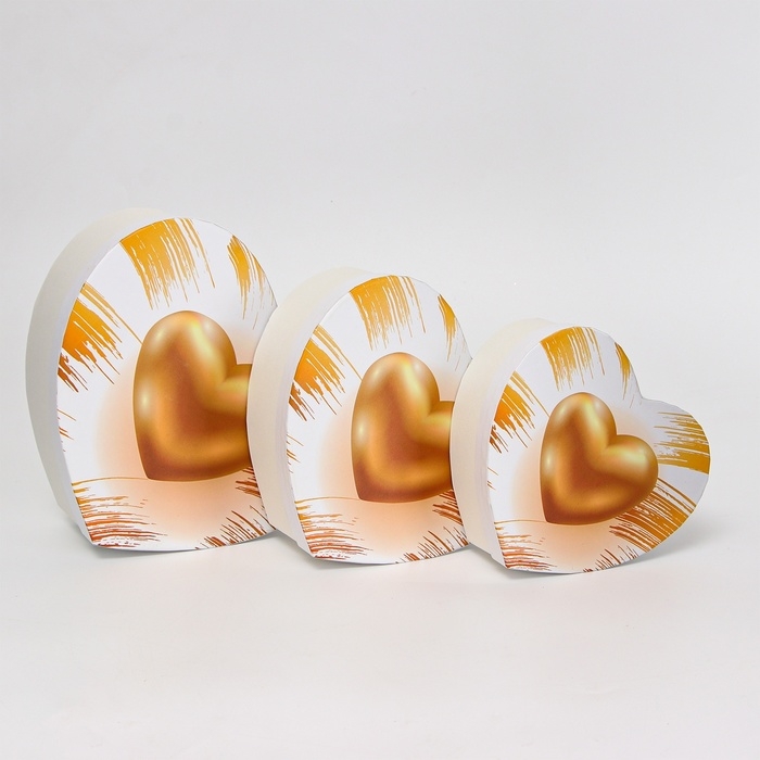 Набор коробок 3 в 1 Сердца 22*20*9/19*17*7,5/16*13,5*6 см