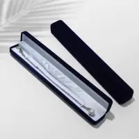 Футляр бархатный под браслет, цепочку, часы &laquo;Пенал&raquo;, 23.5&times;3 см, синий