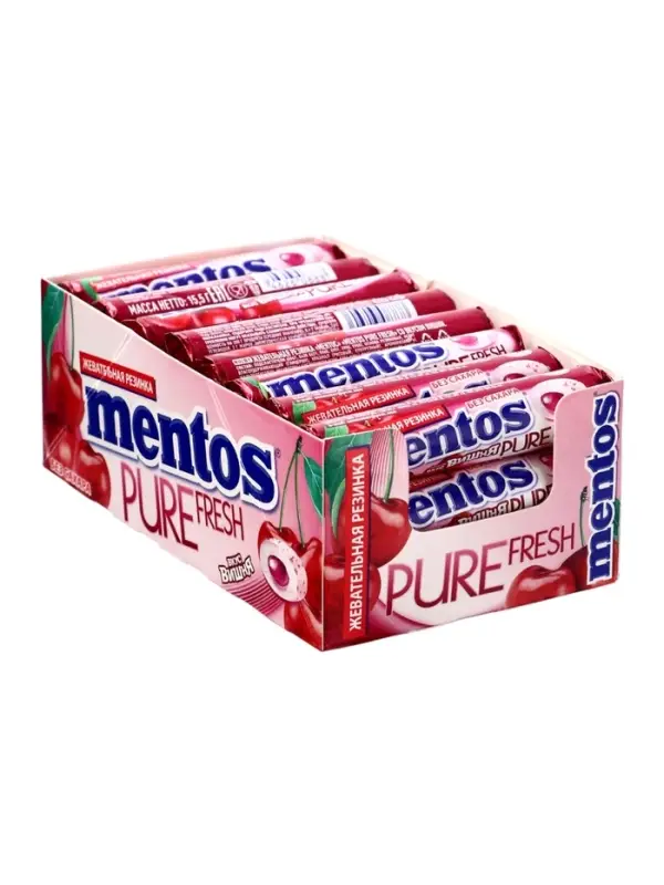 Жевательная резинка Mentos со вкусом вишни, 15.5 г