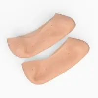 Носочки для педикюра, силиконовые, с перфорацией, 18&times;8 см, бежевые