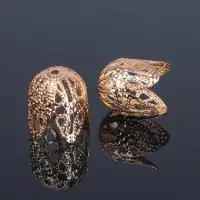 Шапочки для бусин (набор 10 шт.), СМ-051-1, 16&times;15 мм, цвет золото