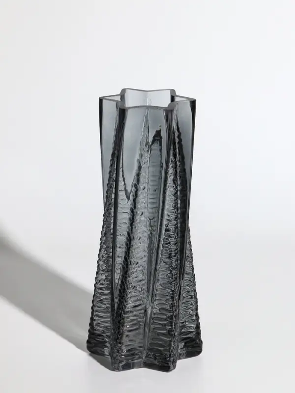 Ваза стекло настольная  Ваза стекло настольная "Флоранс" 25х11х9 см, серый