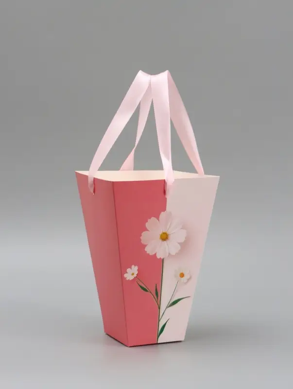 Переноска для цветов на лентах &laquo;Подарок&raquo;, 17&times;25&times;9 см