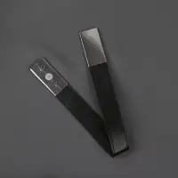 Подхват для штор из кожзаменителя, 35&times;2.5 см, чёрный