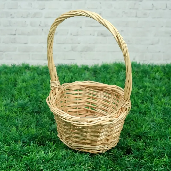 Корзина плетёная для хранения &laquo;Косичка&raquo;, 17&times;17&times;9 см, ручка h=16 см