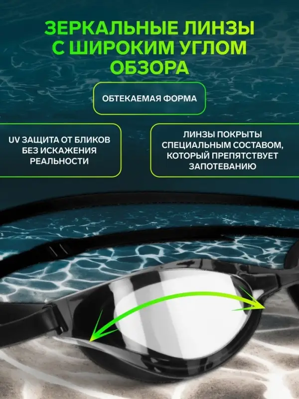 Очки для плавания ONLYTOP, беруши, набор носовых перемычек