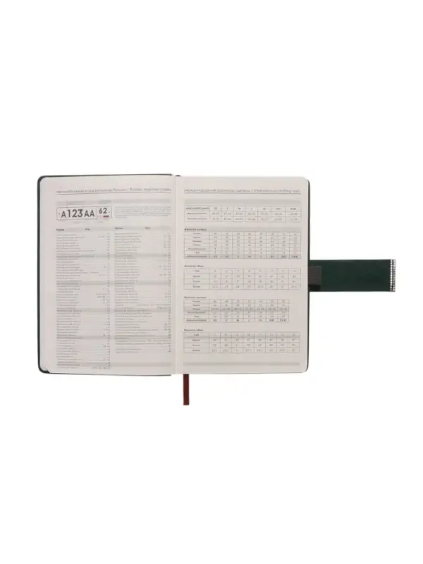 Ежедневник недатированный формат А5, с хлястиком, 112л, линия, пвх, Зеленый Ежедневник недатированный формат А5, с хлястиком, 112л, линия, пвх, Зеленый