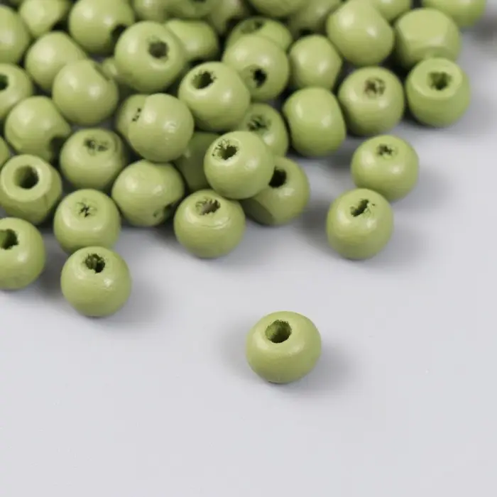 Бусины для творчества дерево Бусины для творчества дерево "Зелёное яблоко" d-0,8 см, набор 20 гр