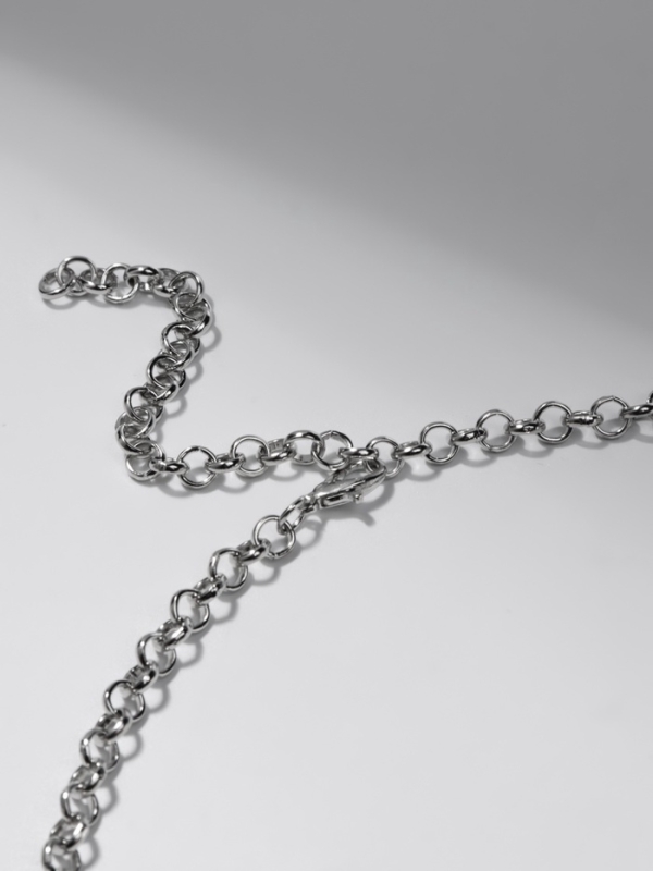 Чокер-колье «Сияние» трио на увеличение, цвет белый в серебре, 36 см