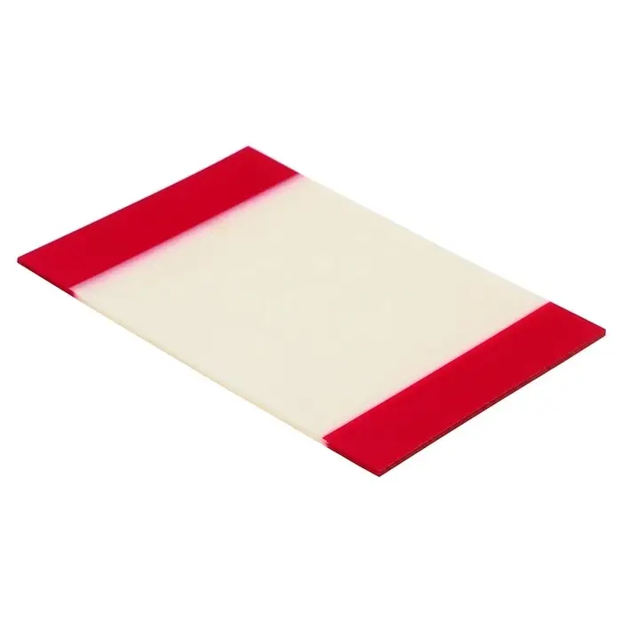 Блок с липким краем, 82 мм × 52 мм, 20 листов, прозрачный пластик с бордовыми вставками Блок с липким краем, 82 мм × 52 мм, 20 листов, прозрачный пластик с бордовыми вставками