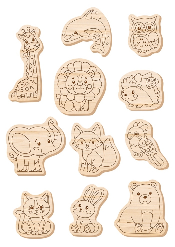 Роспись по дереву  Роспись по дереву "Животные" (фигурки) Magic ART 05562