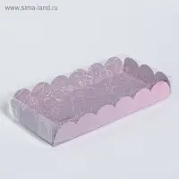 Коробка для печенья, кондитерская упаковка с PVC крышкой, Do what you love, 21&times;10.5&times;3 см