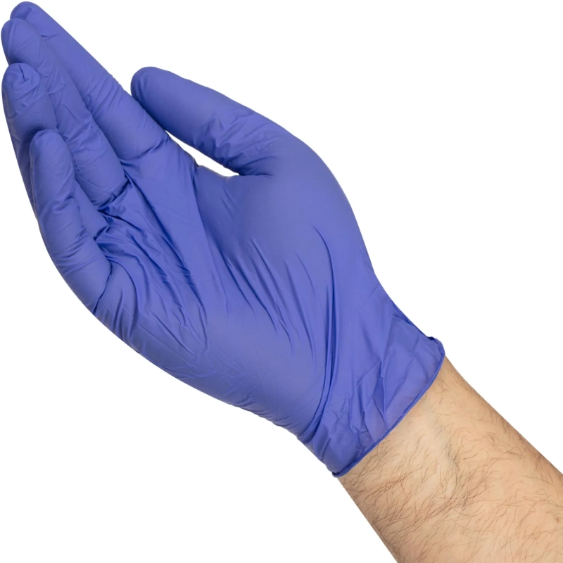 Перчатки нитрил.н/о,текстур,SFM (XL) 100 пар,фиолетово-голубые