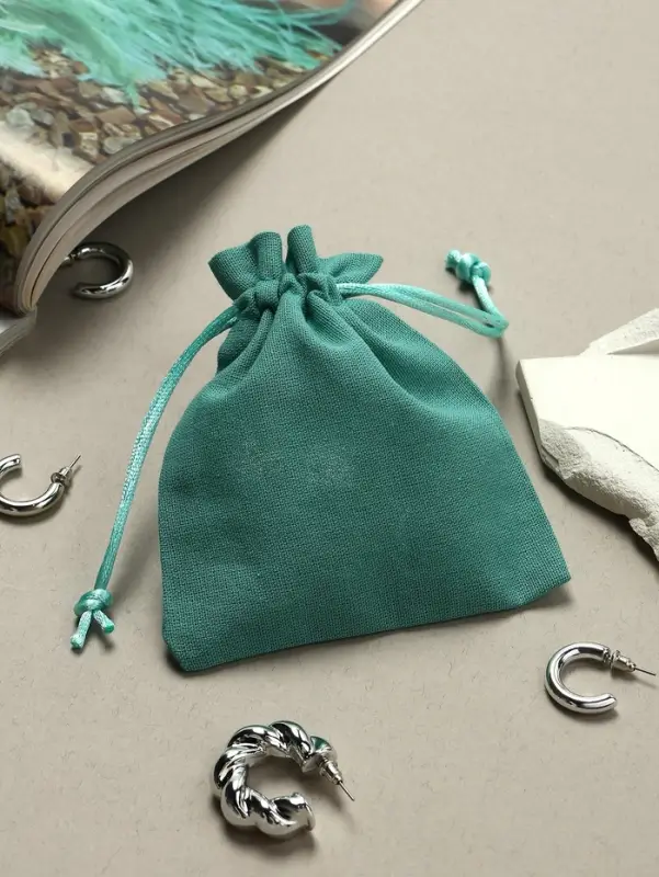 Мешочек подарочный «Хлопок», 10×12 см, тиффани Мешочек подарочный «Хлопок», 10×12 см, тиффани