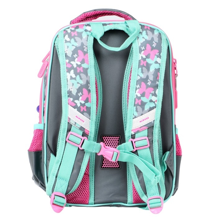 Рюкзак каркасный 39 х 29 х 17 см, серый/бирюзовый ACR22-179-11 Рюкзак каркасный 39 х 29 х 17 см, серый/бирюзовый ACR22-179-11