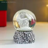 Снежный шар новогодний стеклянный &laquo;Совёнок в бежевом колпаке&raquo;, d=4.5 см, 6&times;4.5&times;4.5 см